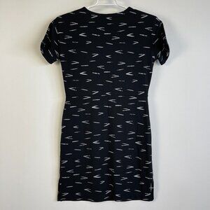 Title Nine Women's Fresh Terry Dress Size Small Black Sandpiper Pattern Stretch